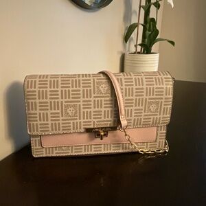 Anne Klein Beige and Pink Patterned Clutch